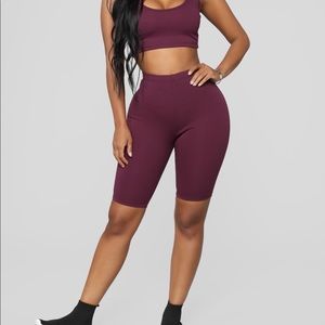 Bondoc Biker Short Set - Eggplant